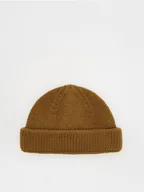 Czapki męskie - Reserved - Bawełniana czapka beanie - brązowy - miniaturka - grafika 1