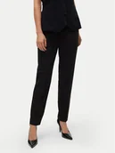 Spodnie damskie - Vero Moda Chinosy Nila 10320940 Czarny Tapered Fit - miniaturka - grafika 1