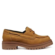 Mokasyny damskie - Mokasyny Geox D Iridea D56HRA 00032 C5047 Żółty - miniaturka - grafika 1