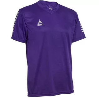 Koszulki sportowe męskie - Koszulka piłkarska poliestrowa męska Select PISA fioletowa - grafika 1