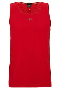 BOSS Męski tank top Active 1 Slim-Fit z dekoracyjnym, odblaskowym wzorem, czerwony, XXL - Koszulki męskie - miniaturka - grafika 1