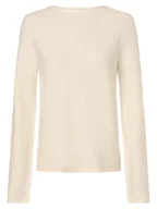 Swetry damskie - Marc O'Polo Sweter damski Kobiety Bawełna beżowy jednolity, XL - miniaturka - grafika 1