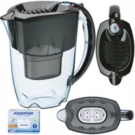 Dzbanki filtrujące - Dzbanek do filtrowania wody Aquaphor Amethyst 2,8l Czarny + Filtr Maxfor - miniaturka - grafika 1