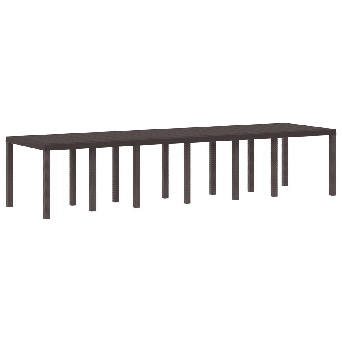 vidaXL Stół ogrodowy Brązowy 350x100x73 cm Polirattan