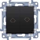 Sterowanie roletami - Łącznik roletowy (moduł) 10A, 250V~, zaciski śrubowe, czarny mat, SIMON10 - miniaturka - grafika 1