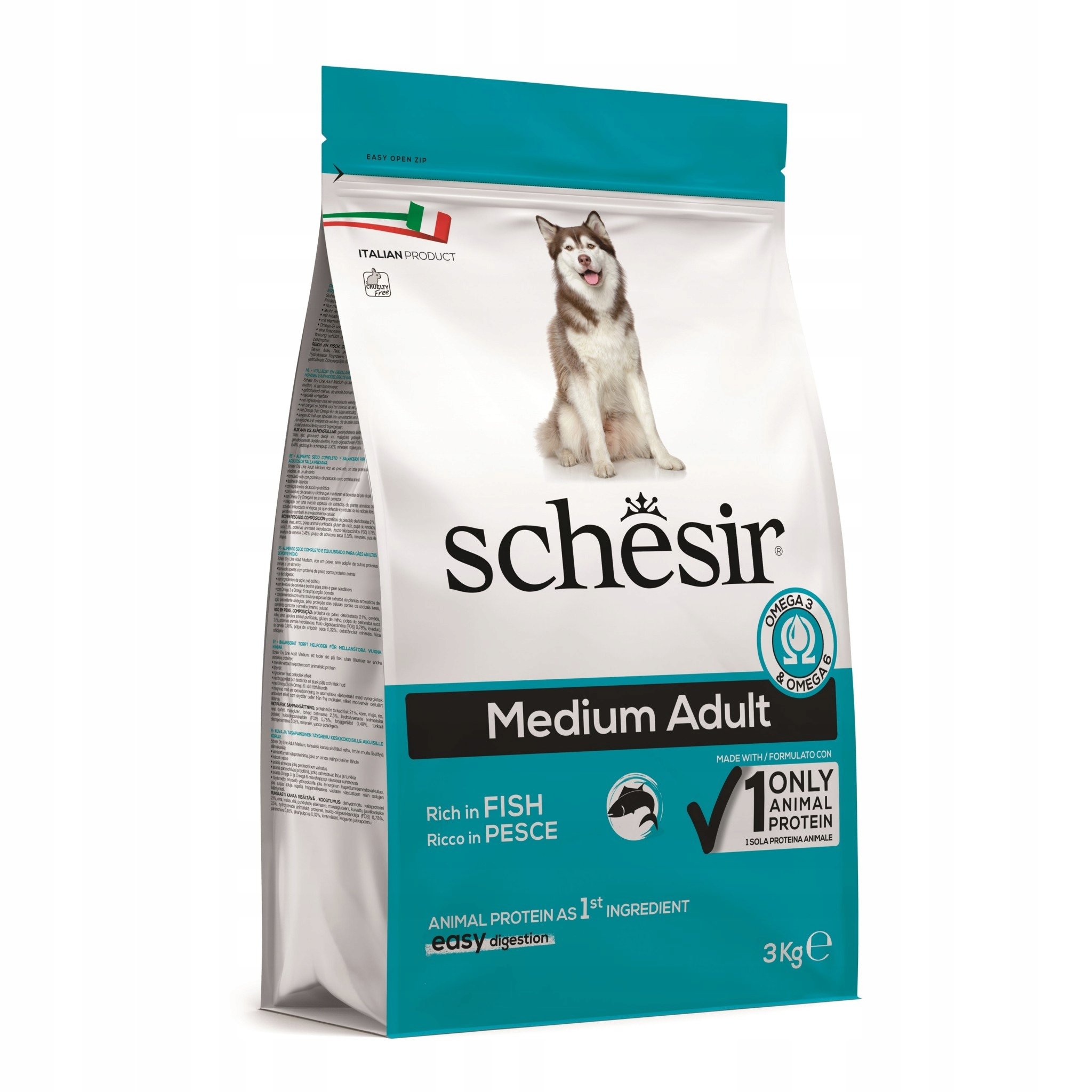 Schesir Medium Adult z rybą 3 kg