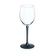 Kieliszki - Kieliszek wino białe 250 ml czarna nóżka - miniaturka - grafika 1