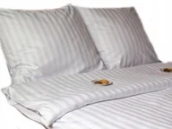 Pościel - pościel z satyny 160x220 + 2x poszewka 100% bawełna S 01 adamaszek biały - miniaturka - grafika 1