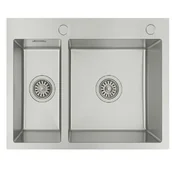 Zlewozmywaki - Stellman Zlewozmywak stalowy dwukomorowy STEEL 5648 Inox - miniaturka - grafika 1