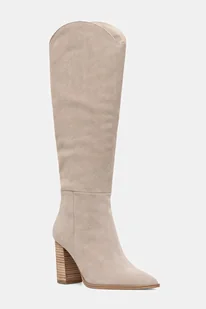 Steve Madden botki Bixby damskie kolor beżowy na słupku 11004834 - Botki damskie - miniaturka - grafika 1