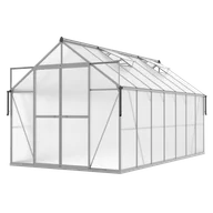 Szklarnie ogrodowe - Szklarnia Ogrodowa Poliwęglan Duża Slide-In 429x244cm Srebrna UV - miniaturka - grafika 1