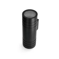 Lampy ogrodowe - Kinkiet ścienny AVA 5 dwustronny OKRĄGŁY CZARNY wodoodporny GU10 do ogrodu - miniaturka - grafika 1