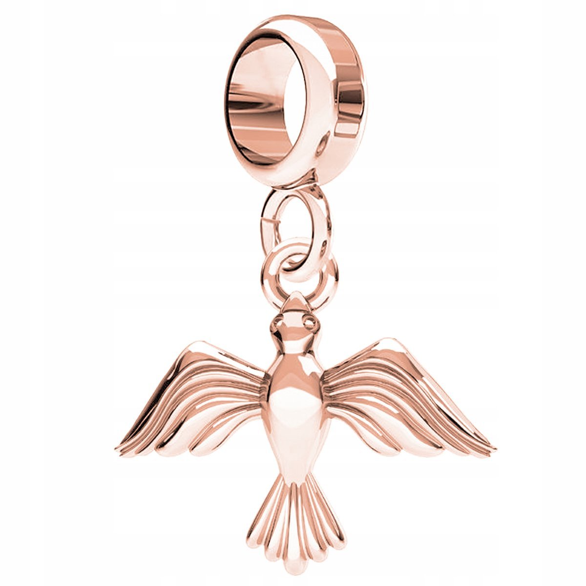 Charms Pozłacany z Ptaszkiem Ptakiem Bird Ptak Ptaszek Jaskółka SREBRO 925