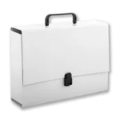 Teczki i skoroszyty - Penmate Teczka z rączką A4 10 cm biała - miniaturka - grafika 1