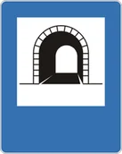 Wyposażenie miejsc publicznych - Znak drogowy informacyjny D-37 Tunel - miniaturka - grafika 1