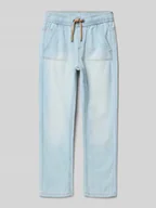 Spodnie i spodenki dla chłopców - Jeansy sportowe o kroju regular fit z czystej bawełny model ‘PETE’ - miniaturka - grafika 1