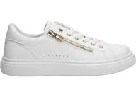 Półbuty damskie - Tommy Hilfiger Półbuty T3A9-32698-1355100 36 Low Cut Lace-Up Sneaker White - miniaturka - grafika 1