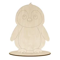 Zabawki kreatywne - Pingwin Sklejka Drewniana Figurka Świąteczna Stojąca na Choinkę Dekor 10SZT - miniaturka - grafika 1