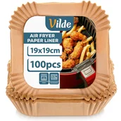 Akcesoria gastronomiczne - VILDE WKŁAD PAPIEROWY DO FRYTOWNICY KWADRATOWY 19 x 19cm 100szt. 279045 - miniaturka - grafika 1