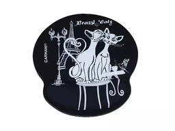 PODKŁADKA POD MYSZ KOMPUTEROWĄ Crazy Cats ZAKOCHANE KOTY W PARYŻY (Carmani) black - Przyborniki na biurko - miniaturka - grafika 1