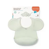 Śliniaki i fartuszki - Babyono Silikonowy śliniak z regulowanym zapięciem miętowy 1639/03 - miniaturka - grafika 1