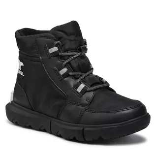 Botki damskie - Sorel Botki Explorer II Carnival Sport Wp NL4450-010 Black/Black - grafika 1