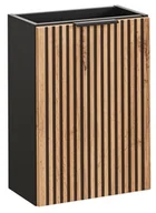 Szafki łazienkowe - WISZĄCA Szafka do Łazienki CZARNA 40 cm RYFLOWANA - miniaturka - grafika 1