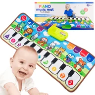 Maty edukacyjne - MATA MUZYCZNA ZE ZWIERZĘTAMI EDUKACYJNA PIANINKO DLA DZIECI DUŻE - miniaturka - grafika 1