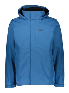 Jack Wolfskin Kurtka funkcyjna 3w1 "Silver Pass" w kolorze czarno-niebieskim - Kurtki i kamizelki sportowe męskie - miniaturka - grafika 1
