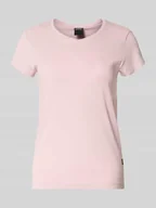 Koszulki i topy damskie - T-shirt z wyhaftowanym logo - miniaturka - grafika 1