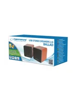 Głośniki i kolumny - esperanza Głośnik 2.0 USB Ballad - miniaturka - grafika 1