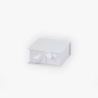 Pudełka i szkatułki - Pudełko na zdjęcia, 10x10 białe ekoskóra, 12x12 cm - miniaturka - grafika 1
