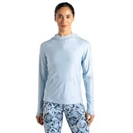 Bluzy damskie - Dare2B Damska bluza z kapturem Sprint City Casual Tops, lekka, odprowadzająca pot i antybakteryjna - idealna do aktywności na świeżym powietrzu, treningu i odzieży sportowej, niebieska - miniaturka - grafika 1