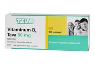 Witaminy i minerały - Teva Vitaminum B6 50mg 50 szt. - miniaturka - grafika 1