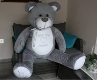 Maskotki i pluszaki - GIGANT 180 cm DUŻY PLUSZOWY MIŚ Z SUPER HAFTEM - miniaturka - grafika 1