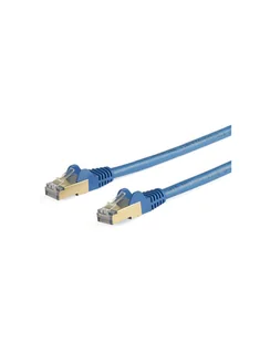 Startech.COM 10M CAT6A ETHERNET CABLE - BLUE RJ45 SHIELDED CABLE SNAGLESS - PATCH CABLE - 10 M - BLUE  (6ASPAT10MBL) - Kable komputerowe i do monitorów - miniaturka - grafika 1