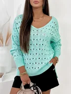 Swetry damskie - SWETER VERBOS MIĘTOWY ONE SIZE - Ubra - miniaturka - grafika 1