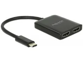 Części i akcesoria do laptopów - Delock 87719 Splitter USB Type-C wtyczka czarna 87719 - miniaturka - grafika 1