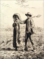 Plakaty - Peasants Going to Work, Jean-François Millet - plakat Wymiar do wyboru: 42x59,4 cm - miniaturka - grafika 1