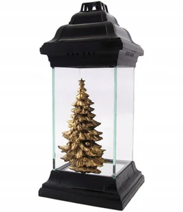 Znicz Kapliczka Choinka Na Święta Bożonarodzeniowy Duża Złota Choinka - Lampiony i znicze - miniaturka - grafika 1