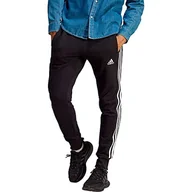 Spodenki męskie - adidas Męskie spodnie Essentials French Terry Tapered Cuff 3 paski, XL wysoki czarny/biały - miniaturka - grafika 1
