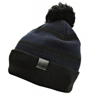 Męska Zimowa Czapka z pomponem granatowo/czarna L/XL 2MORO ST-557A - Czapki damskie - miniaturka - grafika 1