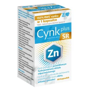 Cynk WEGAFARM Plus SR (60 kapsułek) - Witaminy i minerały dla sportowców - miniaturka - grafika 1
