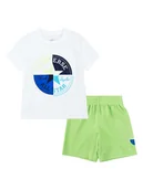 Kaftaniki dla niemowląt - Converse 2-częściowy zestaw w kolorze biało-zielonym - miniaturka - grafika 1