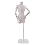 Manekiny wystawowe - 120-210cm Kobieta Manekin Regulowany wolnostojący i beżowy kształt odzieży damskiej - miniaturka - grafika 1