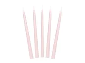 Urodziny dla dorosłych - Świeca stożkowa matowa brudny róż 24cm 10szt - świeca - miniaturka - grafika 1