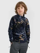 Bluzy dla chłopców - 4F Bluza polarowa w kolorze niebiesko-beżowym - miniaturka - grafika 1