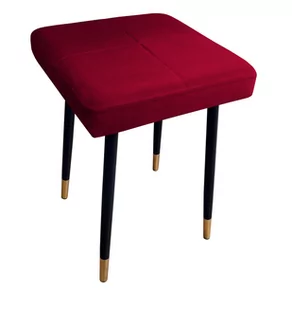 Taboret MAX MG31 czerwony podstawa czarna/złota - Taborety i hokery - miniaturka - grafika 2