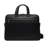 Torby na laptopy - Torba na laptopa Tommy Hilfiger Th Woven Computer Bag AM0AM13660 Czarny - miniaturka - grafika 1