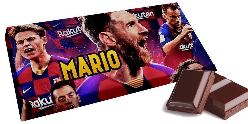 Czekolada FC BARCELONA BARCA - Słodki prezent na Twoje imię Personalizowana